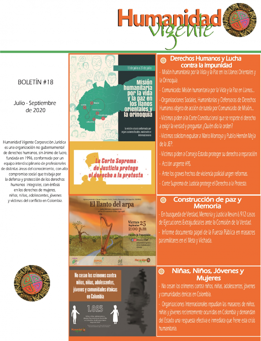 Boletin Julio – Septiembre 2020 Portada