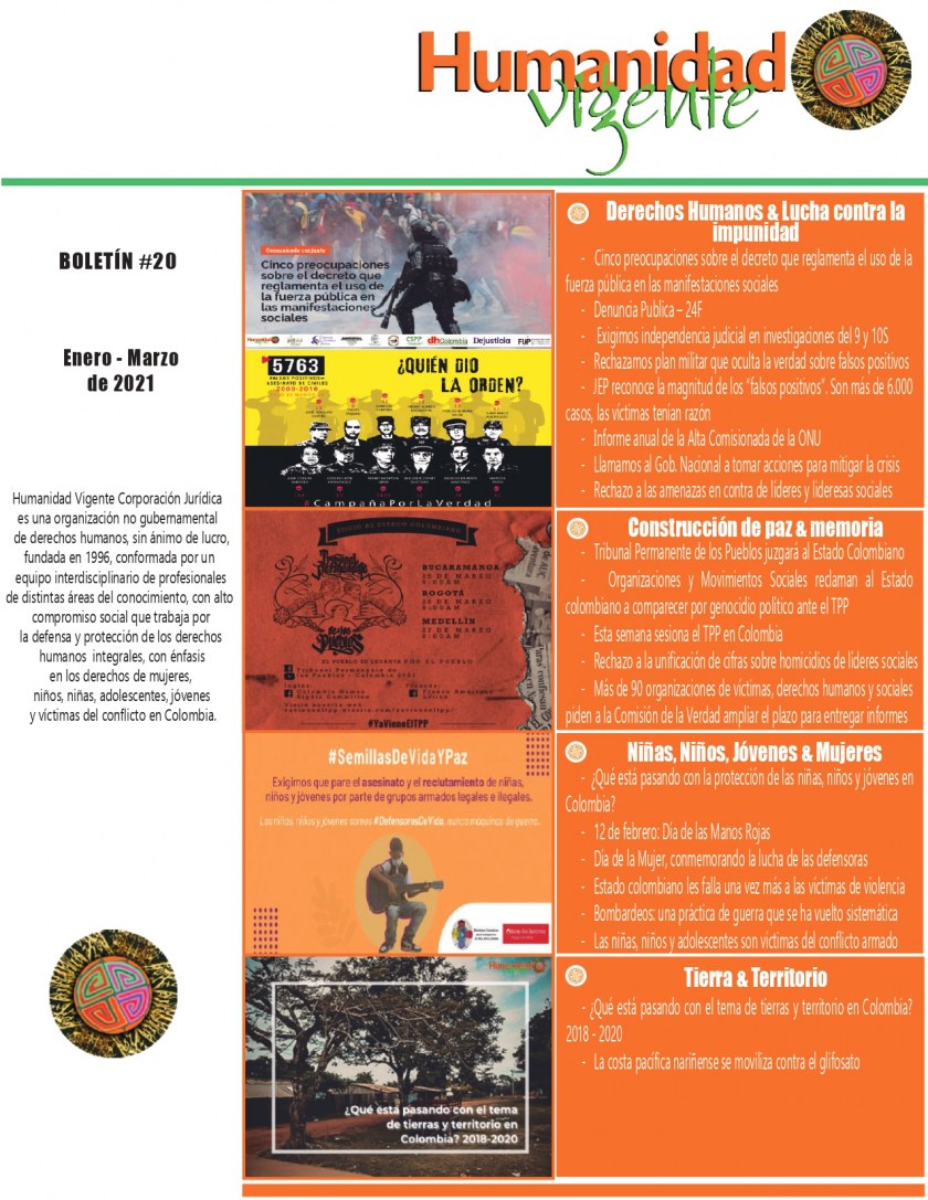 Boletín Enero – Marzo 2021 Portada