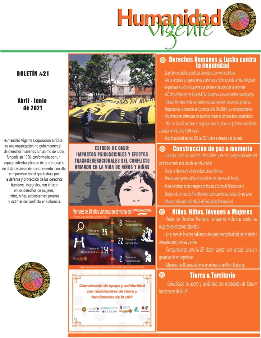 Boletín Abril – Junio 2021 Portada