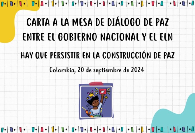 Carta a la Mesa de Diálogo de Paz entre el Gobierno Nacional y el ELN Hay que persistir en la construcción de paz (940 x 640 px)