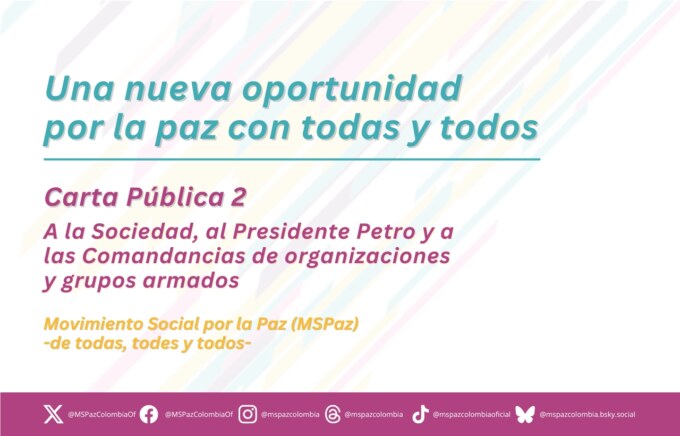 Portada MSPaz – Comunicado y carta