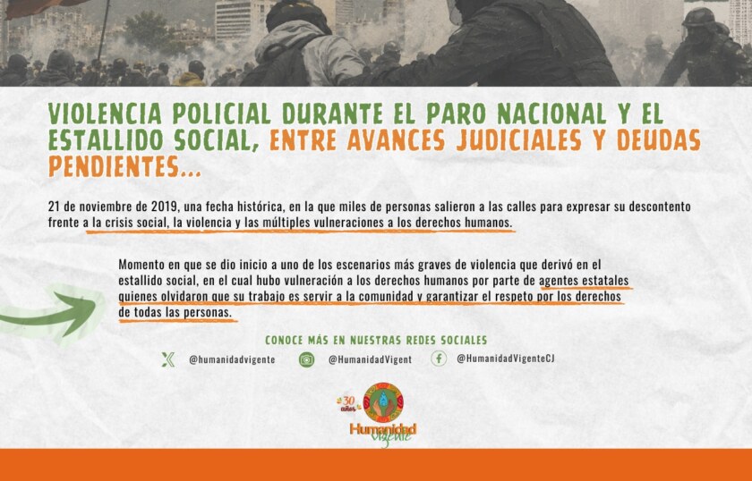 Violencia policial durante el Paro Nacional y el Estallido Social, entre avances judiciales y deudas pendientes – Sitio web