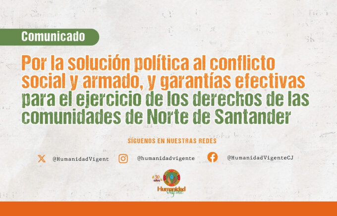 Por una solución política y la garantía de los derechos de las comunidades del Norte de Santander – Sitio web